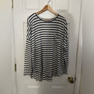 Old Navy Striped Cotton T-Shirt with Front Pocket